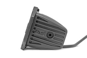 LED Light Pods - Rough Country - Spot | Square | Amber DRL - Black